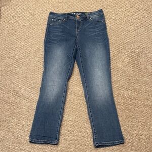 Dark Indigo Bootcut Stretch Jeans for Women - INC Denim